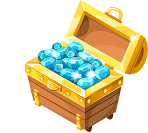 Mystery chest with gems